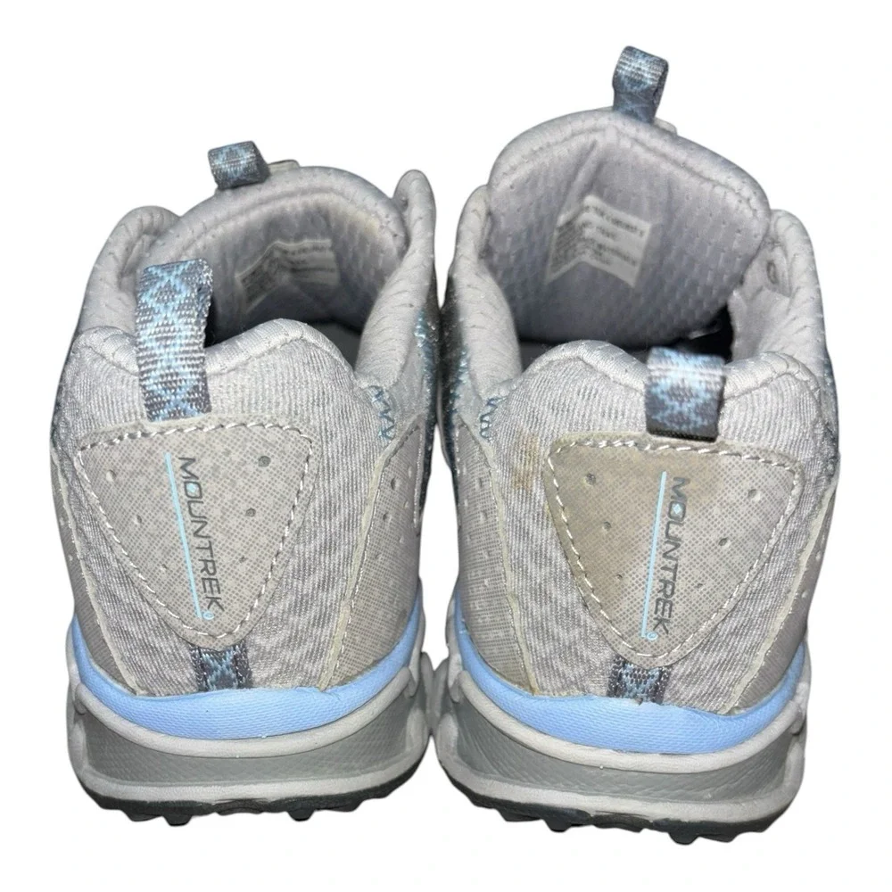 Mountrek Woodland Trail Women's 7 Gray Blue Bungee Hiking Shoes H4080 Gorpecore